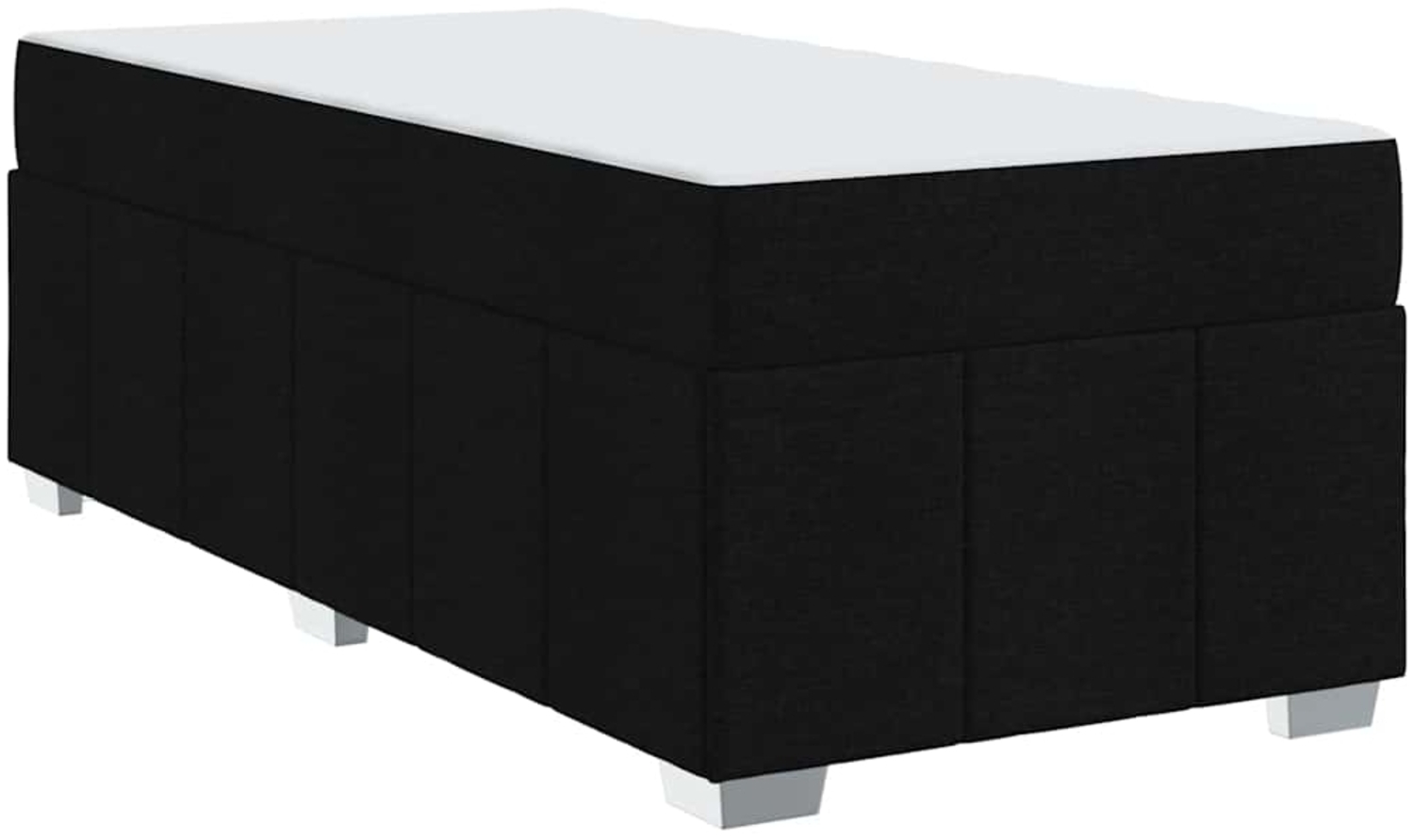 vidaXL Bettrahmen mit Matratze Schwarz 80 x 200 cm Stoff 3398246 Bild 1