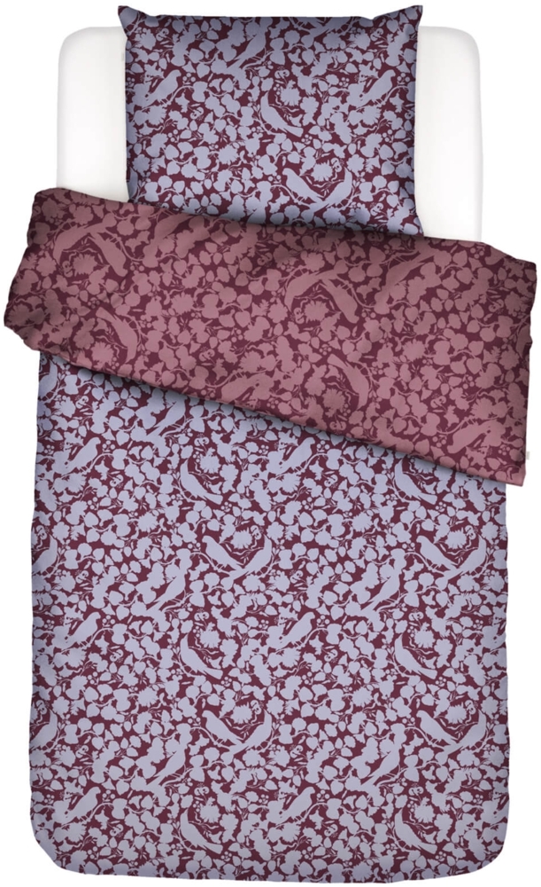 Essenza Bettwäsche Rosie Purple Heather Flanell 135 x 200 + 80 x 80 cm Bild 1