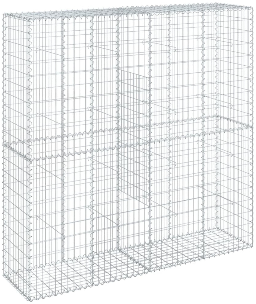 vidaXL Gabione mit Deckel 200x50x200 cm Verzinktes Eisen 3295167 Bild 1