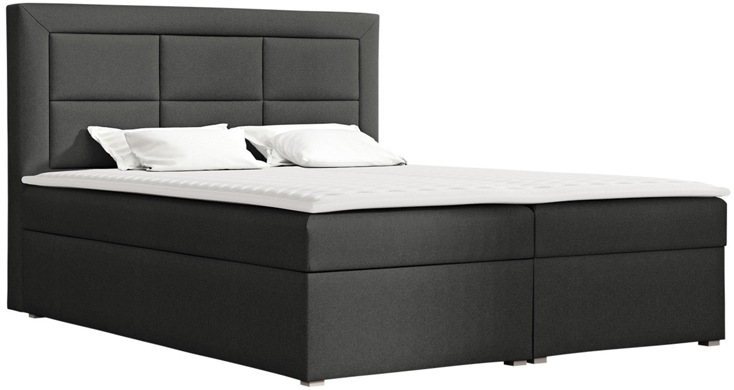 Boxspringbett Classic Box, Dunkelgrau, 160x200 cm Bild 1