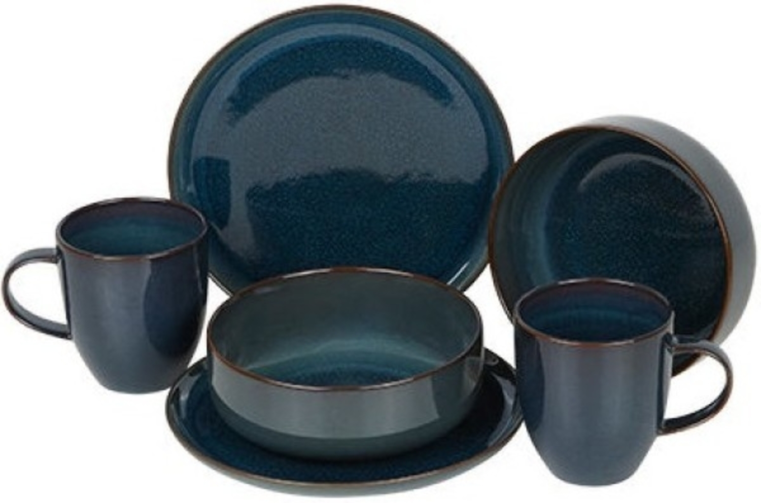like. by Villeroy & Boch Crafted Denim Frühstücks-Set für 2 Personen / 6 Teile Bild 1