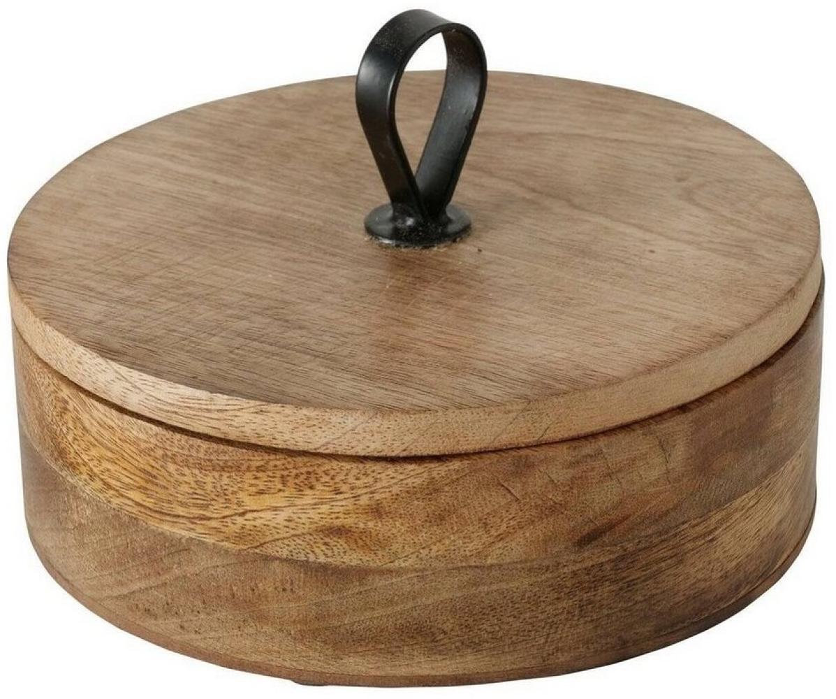 Runde Box KABIR, Mangoholz, Ø 19 cm Bild 1