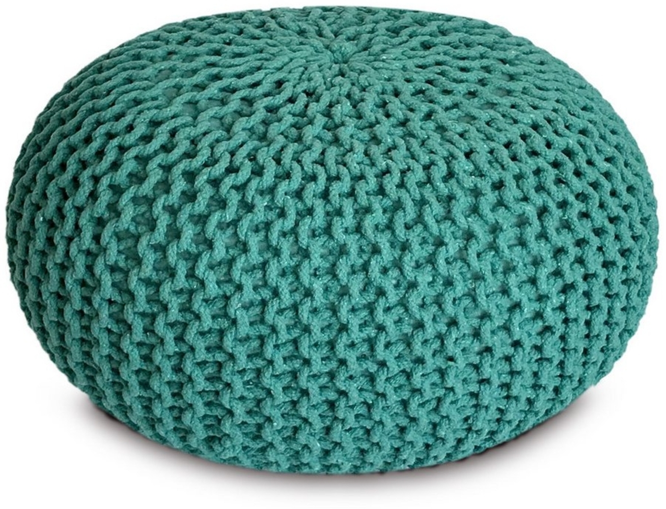 Amagohome Sitzhocker Strickhocker XXL Pouf Ø55 H37cm Bodenkissen Sitzpouf Baumwolle nachhal Bild 1