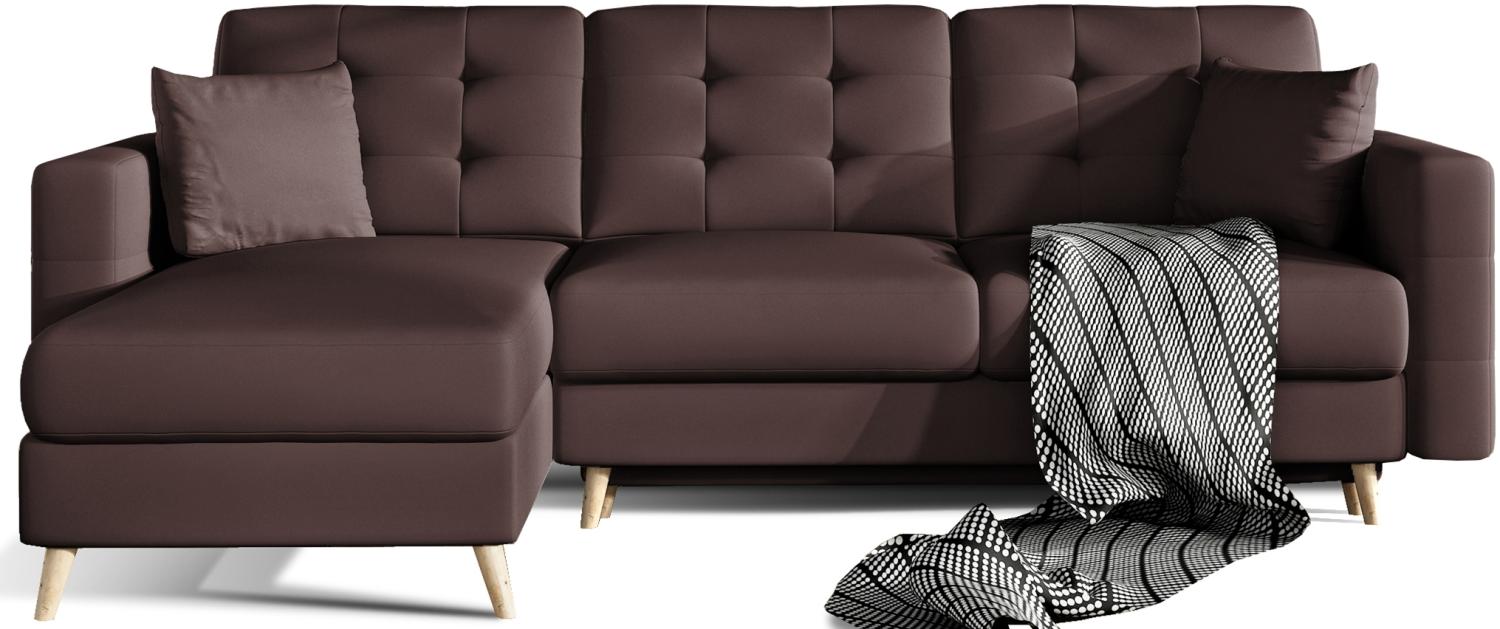 Asgard L, Ecksofa, Eckcouch, Braun Bild 1