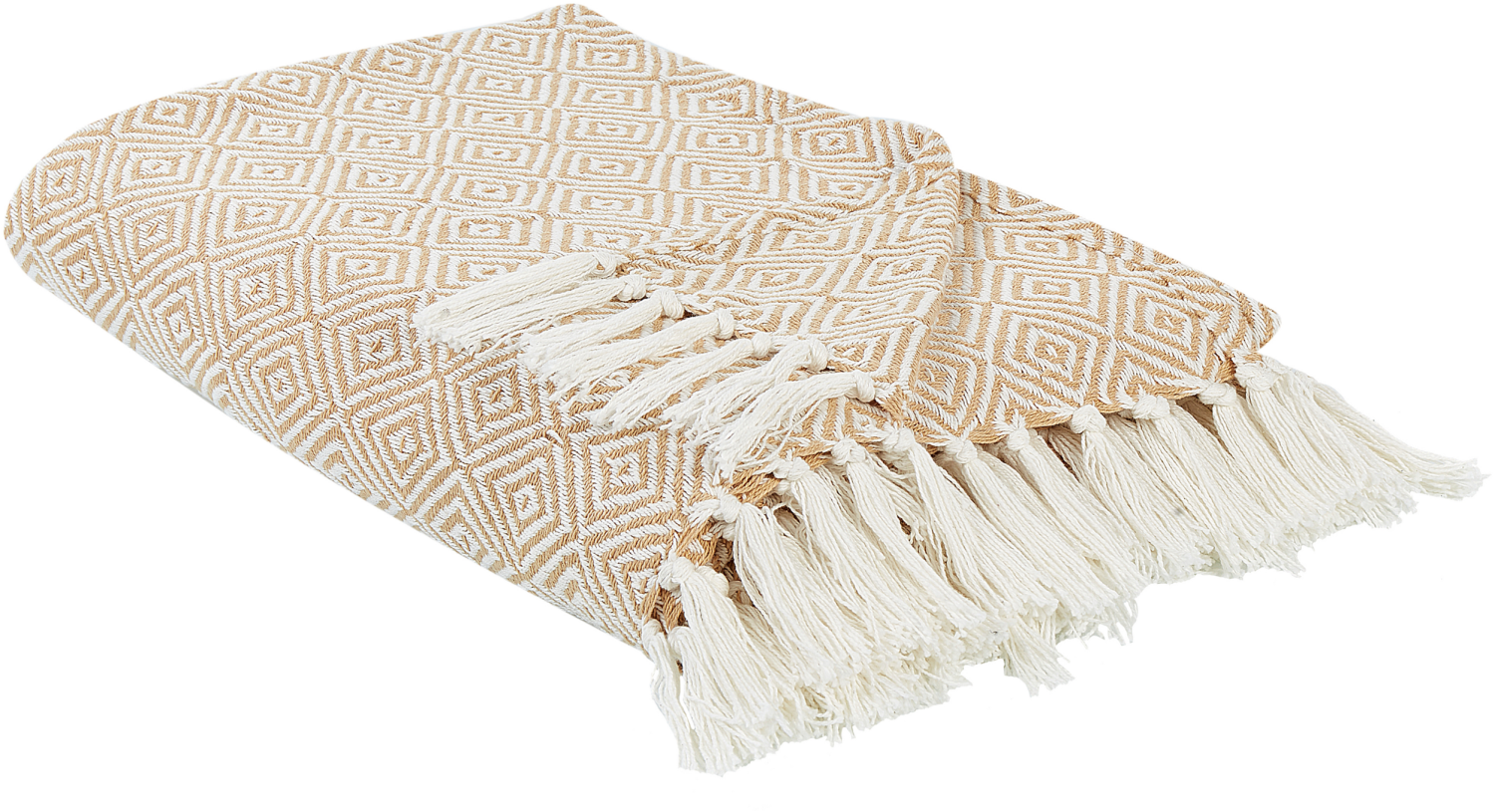 Tagesdecke TOUTLI Baumwolle 220 x 240 cm Beige Geometrisches Muster Bild 1