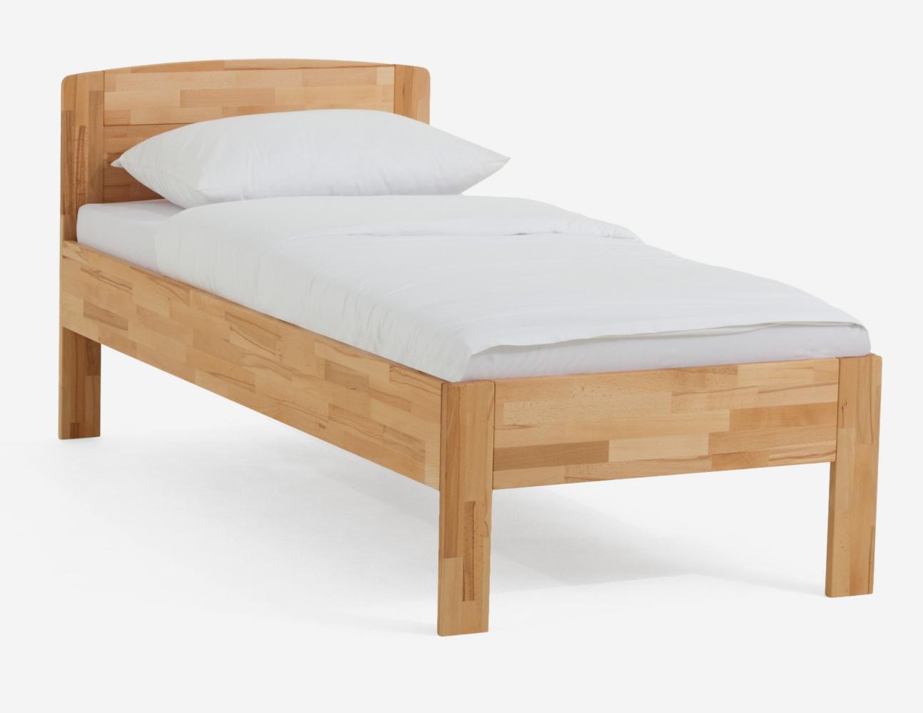 Dico Massivholz Einzelbett Komfortbett Seniorenbett 430.03, Buche lackiert Größe 120x200 cm Bild 1