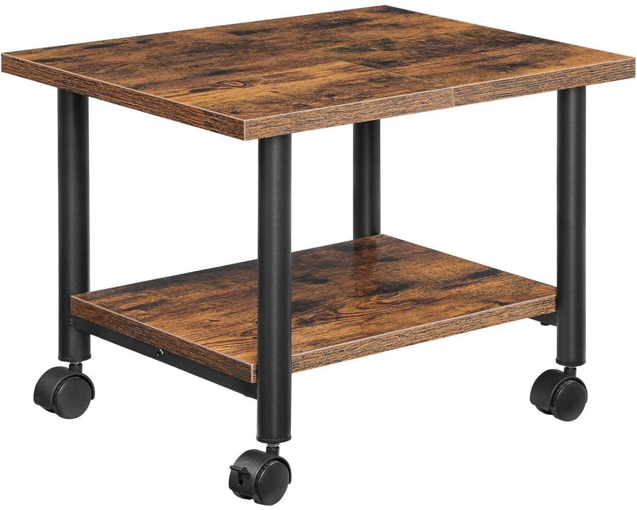 HOOBRO Druckertisch Druckerwagen arretierbare Räder Rollcontainer Büro Schwarz Bild 1