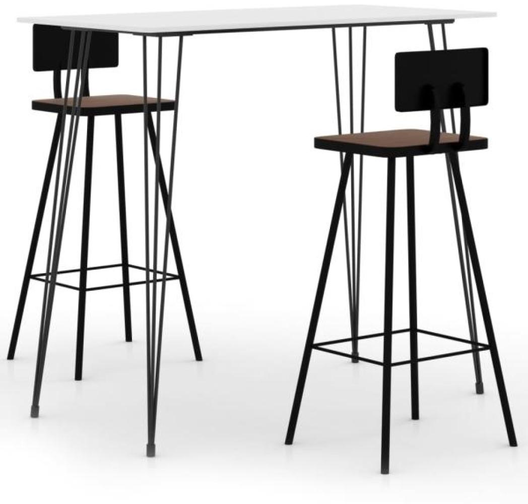 vidaXL 3-tlg. Bar-Set Weiß [3057832] Bild 1