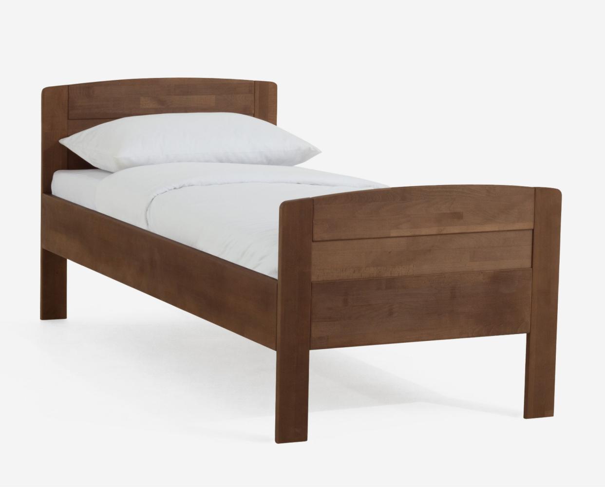 Dico Massivholz Einzelbett Komfortbett Seniorenbett 430.00, Buche walnuss geölt Größe 120x200 cm Bild 1