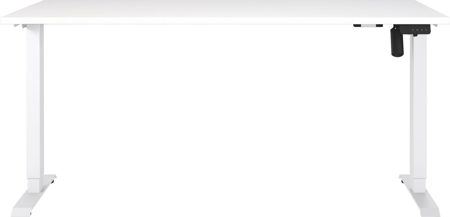 Germania Schreibtisch 8024-84, in Weiß, elektr. höhenverstellbar, 160 x 119 x 80 cm (BxHxT) Bild 1