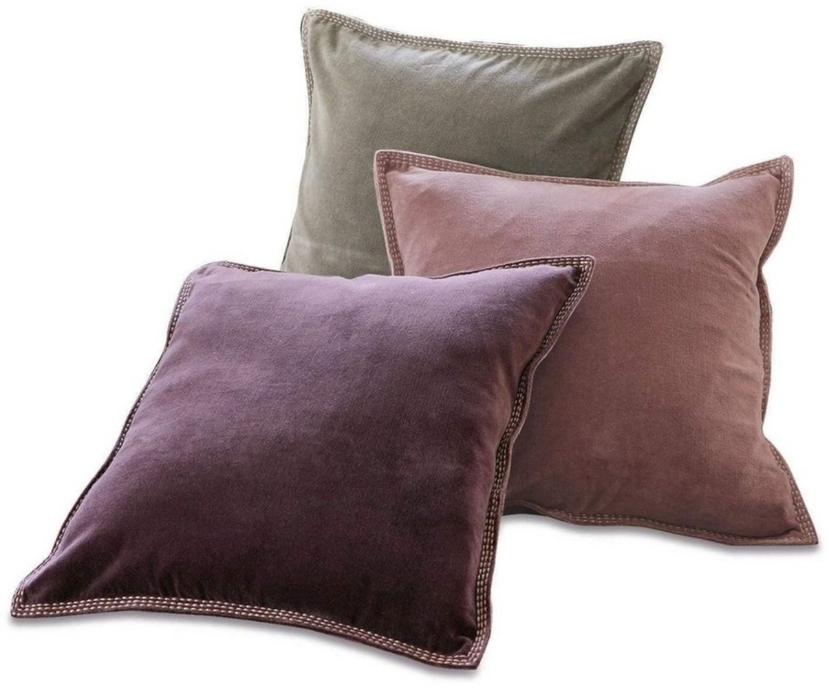 Mirabeau Dekokissen Kissen 3er Set Allonnes burgund/rosa/grün Bild 1