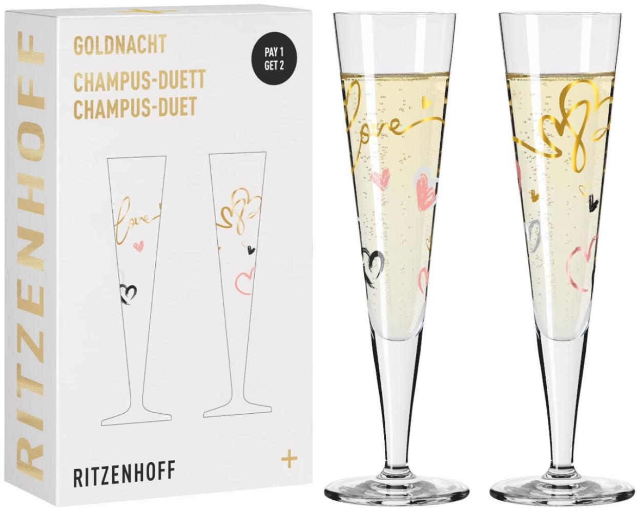 Ritzenhoff 6031004 Champagnerglas-Set F23 GOLDNACHT Carolin Oliveira 2023 Bild 1