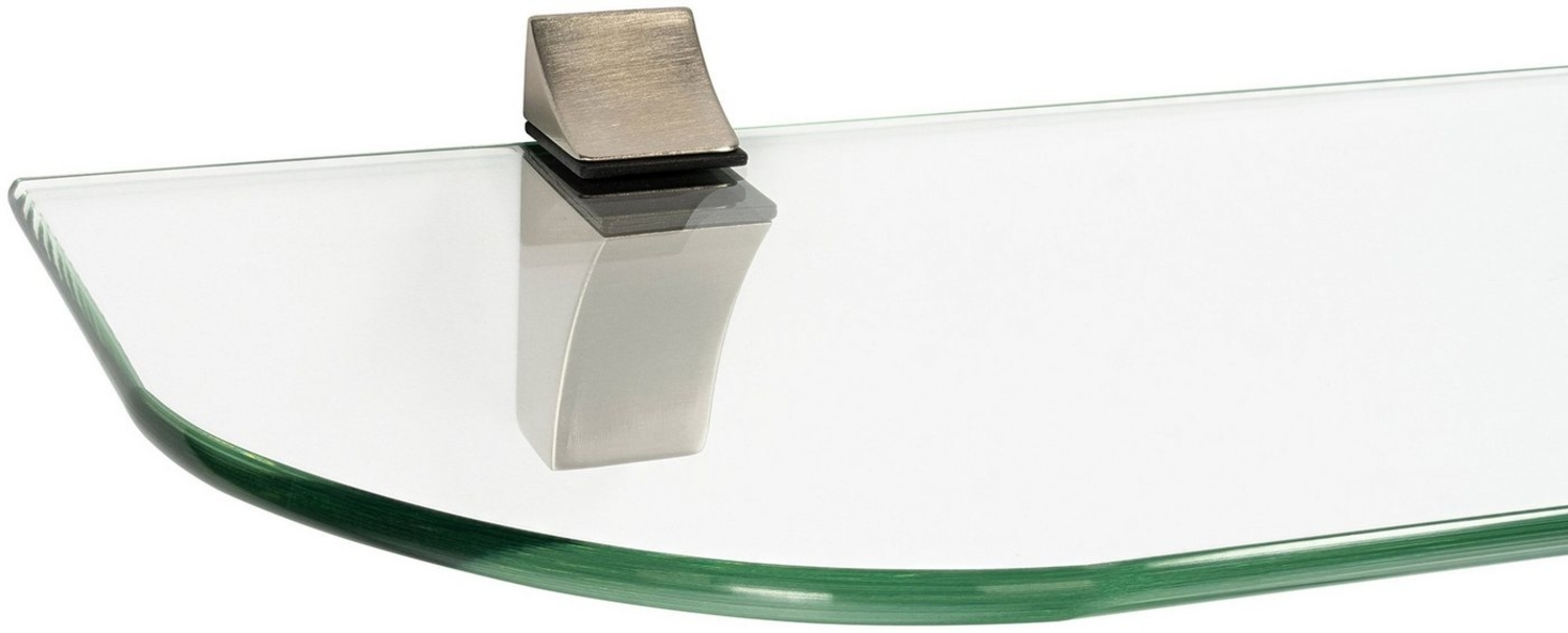 ib style Wandregal Glasregal 6mm klar 60x15 cm + Clip ECO Edelstahloptik, Glasboden aus ESG-Sicherheitsglas - Wandregal Bild 1