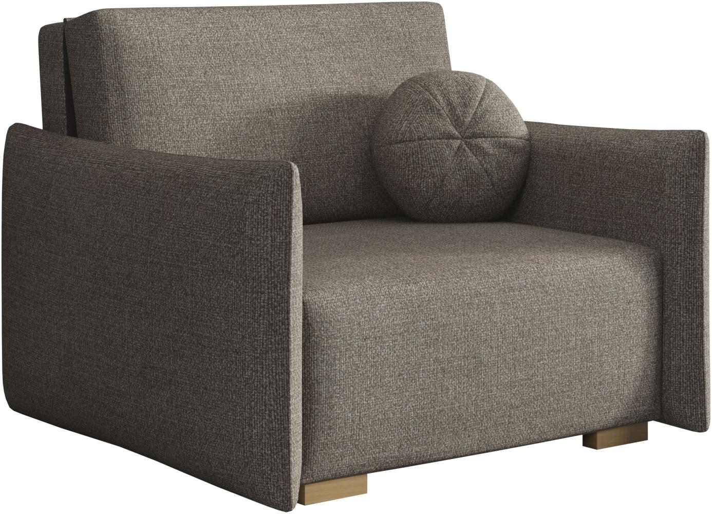 Sofa Viva Glov I mit Schlaffunktion, einsitzer Schlafsofa mit Bettkasten (Farbe: Soul 04) Bild 1