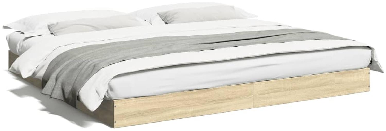 vidaXL Bettgestell ohne Matratze Sonoma-Eiche 180x200 cm Holzwerkstoff 842002 Bild 1