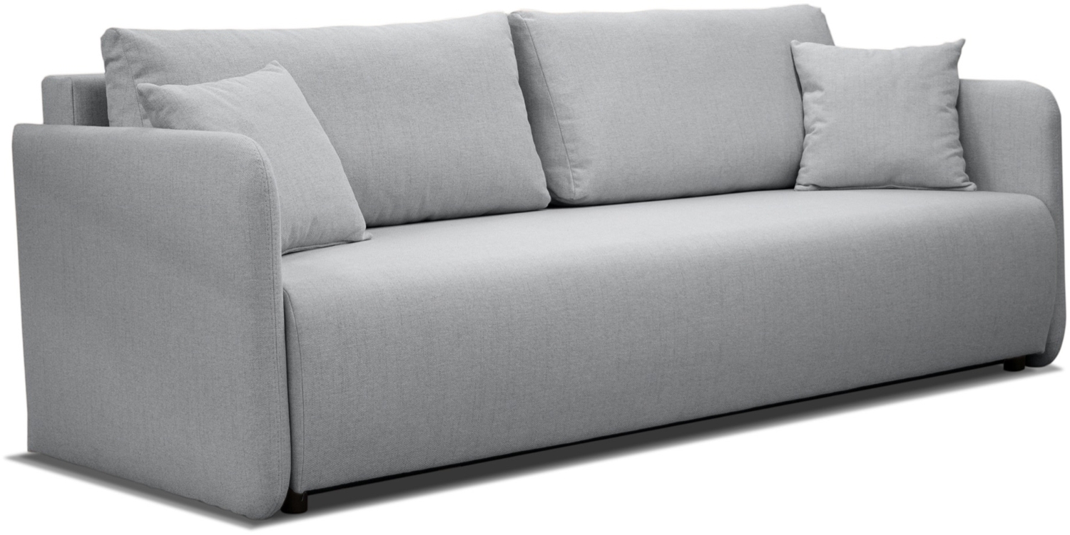 Selsey 'Anvio' Sofa mit Schlaffunktion und Stauraum, hellgrau, ca. 88 x 220 x 100 cm Bild 1