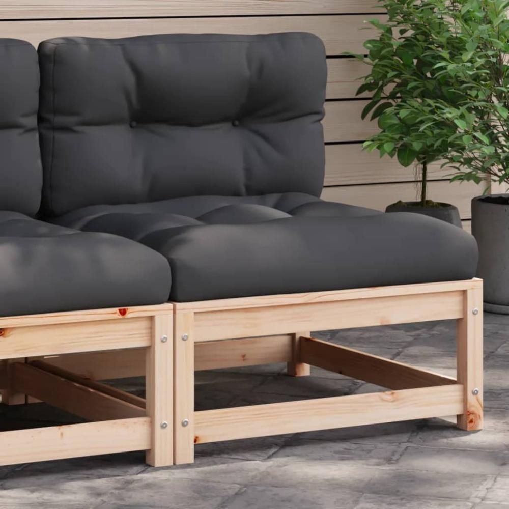 vidaXL Gartensofa ohne Armlehnen mit Kissen Massivholz Kiefer 838077 Bild 1