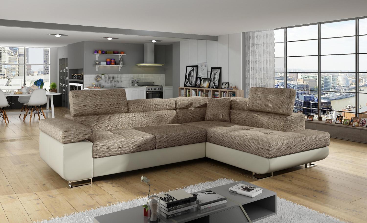 Wohnideebilder Anton Beige Ecksofas & Eckcouches An_02 Bild 1