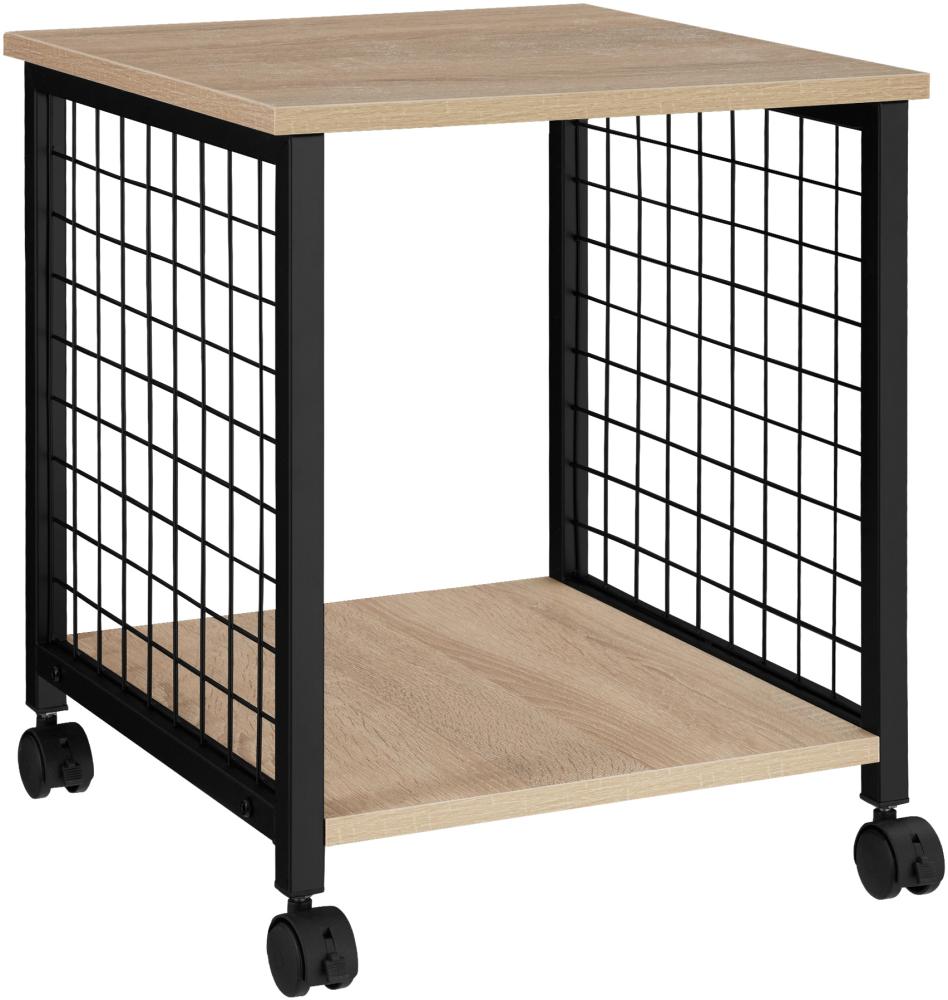 Beistelltisch Gary 40 x 40 x 48 cm - Industrial Holz hell, Eiche Sonoma Bild 1