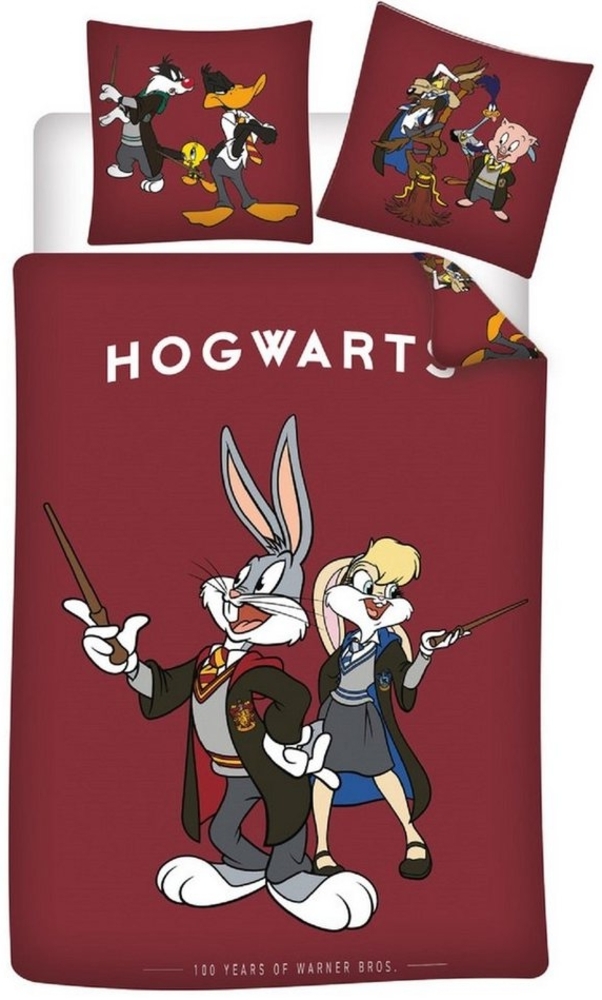 AY!Max Kinderbettwäsche Bettwäsche Set Hogwarts Looney Tunes 135 x 200cm, 1 teilig, Langlebig Bild 1