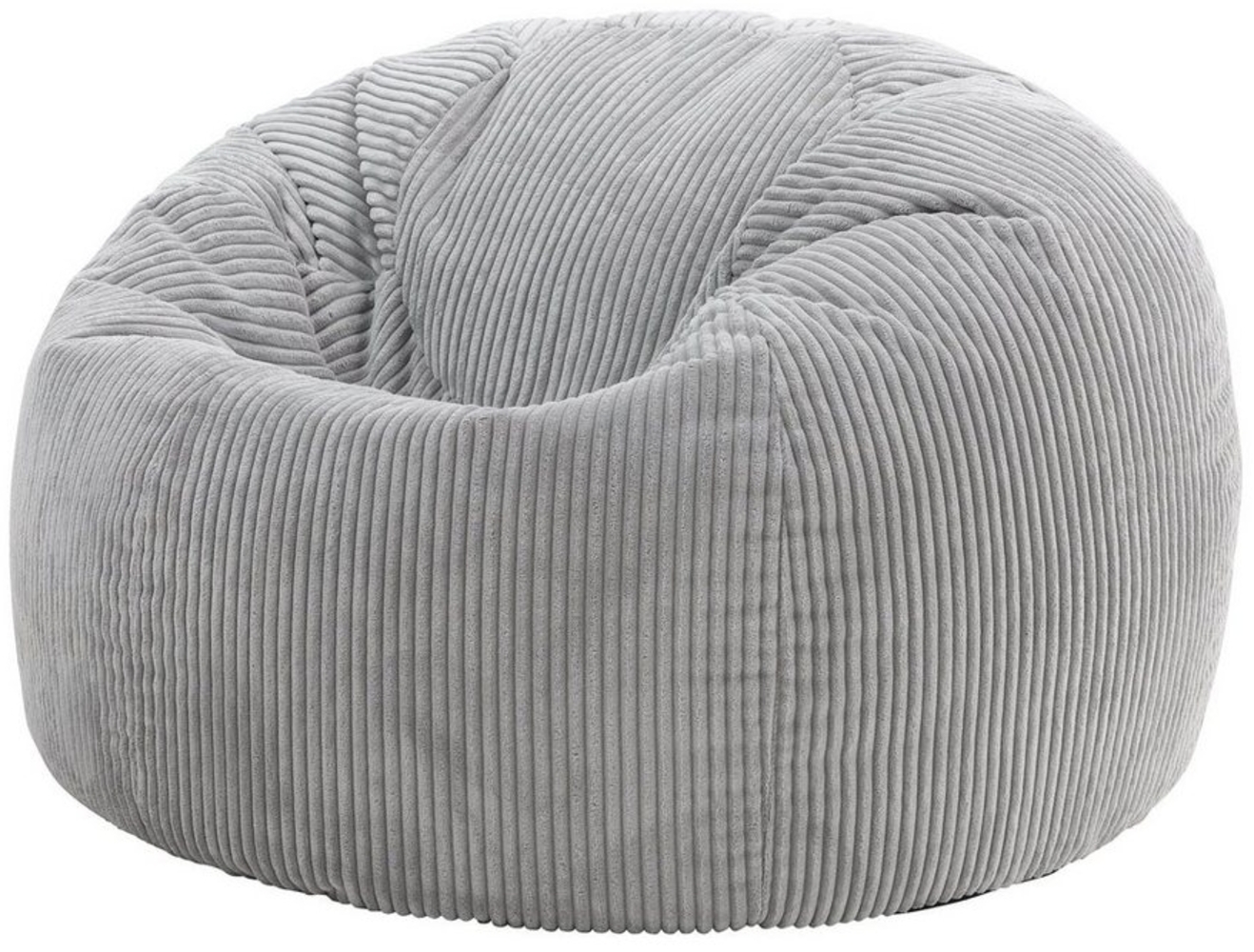 icon Kingston Großer Sitzsack, Jumbo Cord Sitzsack, Dawn Grey, Sitzsack für Erwachsene mit Füllung inklusive, Bequemer Lounging Chair für jedes Alter Bild 1