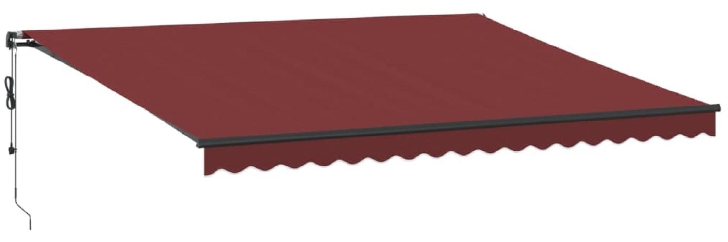 vidaXL Markise Automatisch mit LEDs Weinrot 450x300 cm 3310192 Bild 1