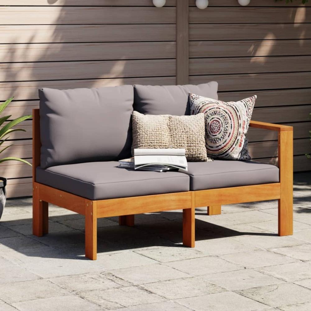 vidaXL Gartensofa mit 1 Armlehne 2-Sitzer Massivholz Akazie 367630 Bild 1