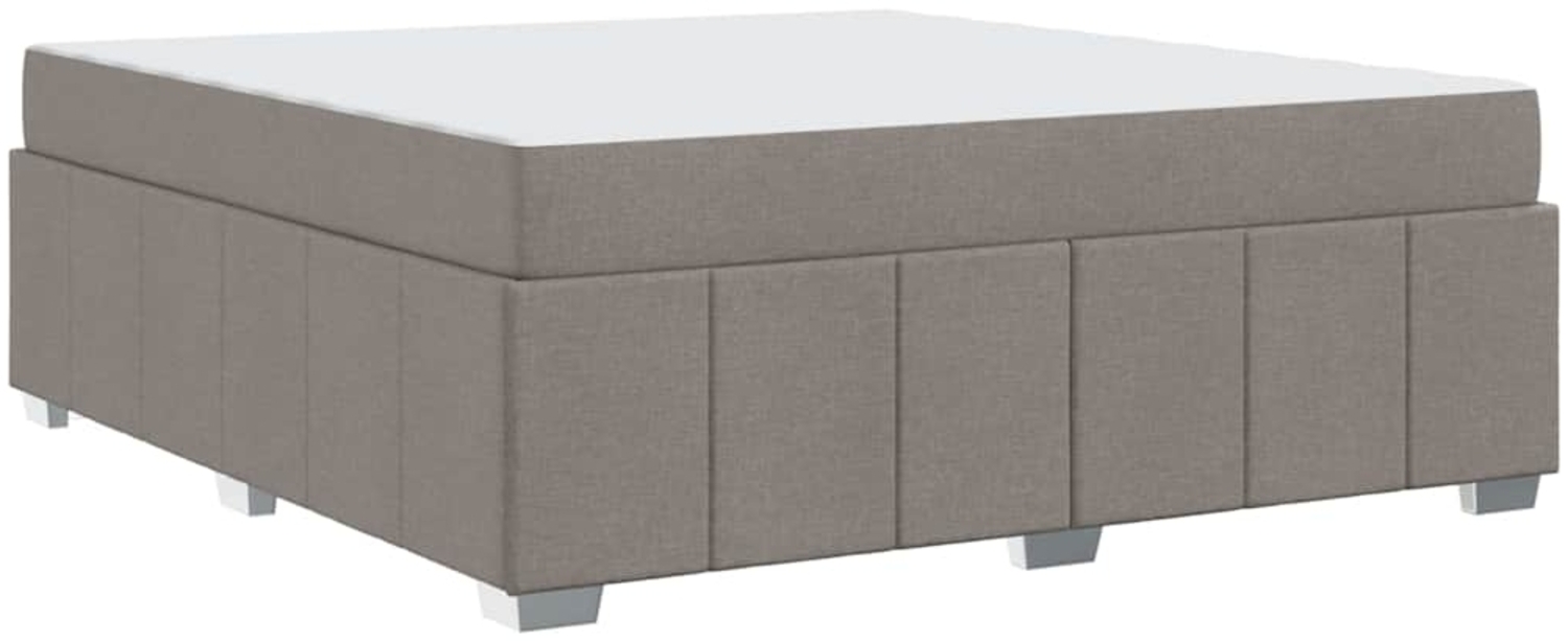 vidaXL Bettrahmen mit Matratze Taupe 180 x 200 cm Stoff 3398304 Bild 1