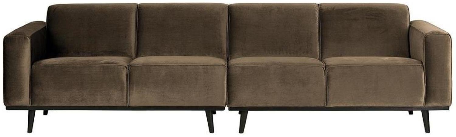 Bigsofa Statement Samt, 280cm Taupe Bild 1