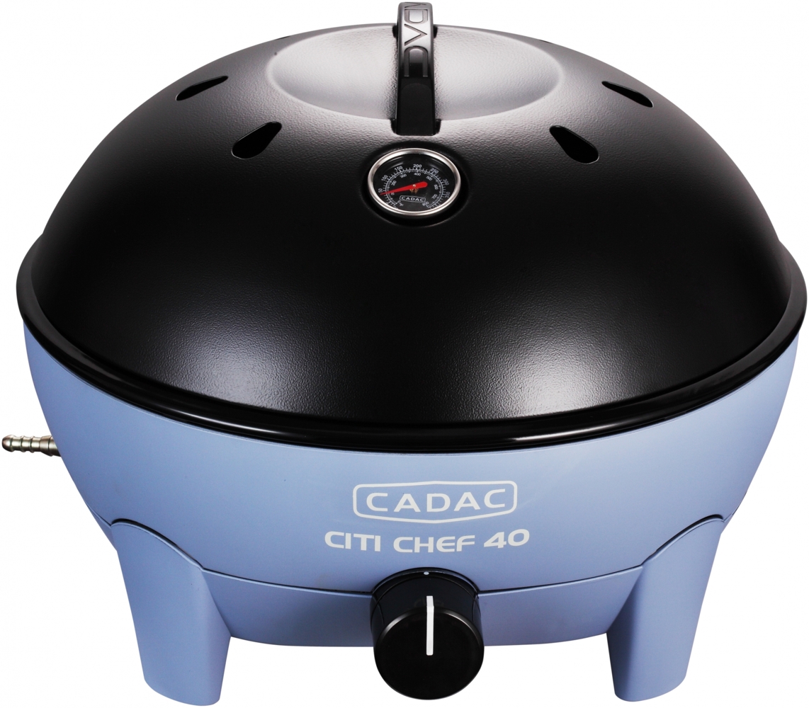 Cadac 'Citi Chef 40 Sky Blue' Gasgrill, 50mbar, tragbar, Blau/Schwarz, 42,2 x 42,2 x 33,4 cm Bild 1