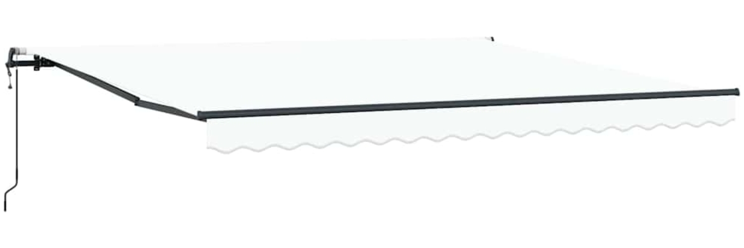 vidaXL Einziehbare Markise Weiß 400 x 300 cm Stoff 3330629 Bild 1