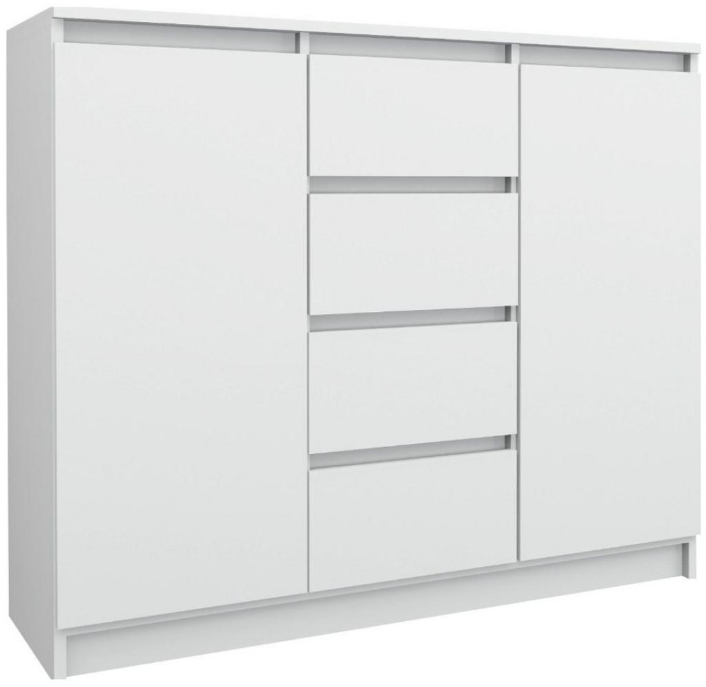 pressiode Kombikommode Kommode mit 4 Schubladen 2 Schränke Klamotenschrank Sideboard Bild 1