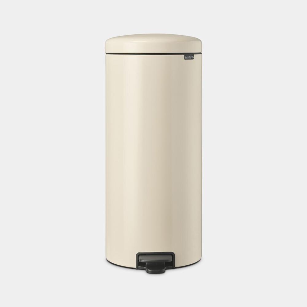 Brabantia - NewIcon Treteimer 30L - Große Abfalleimer für die Küche - Sanft Schließender Deckel - Leichte Pedalbedienung - Entnehmbarer Inneneimer - Soft Beige - 29 x 38 x 68 cm Bild 1