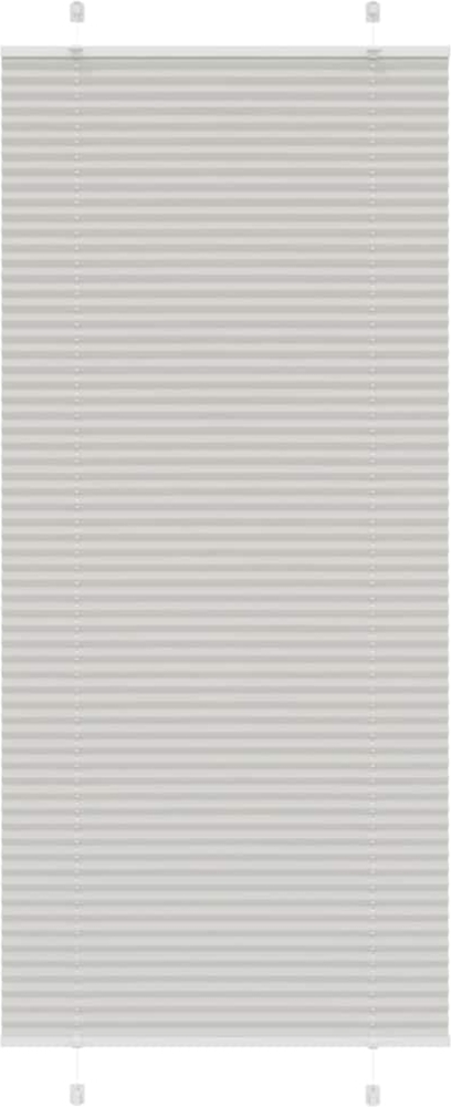 vidaXL Plissee Hellgrau 85x200 cm Stoffbreite 84,4 cm Polyester 4015361 Bild 1