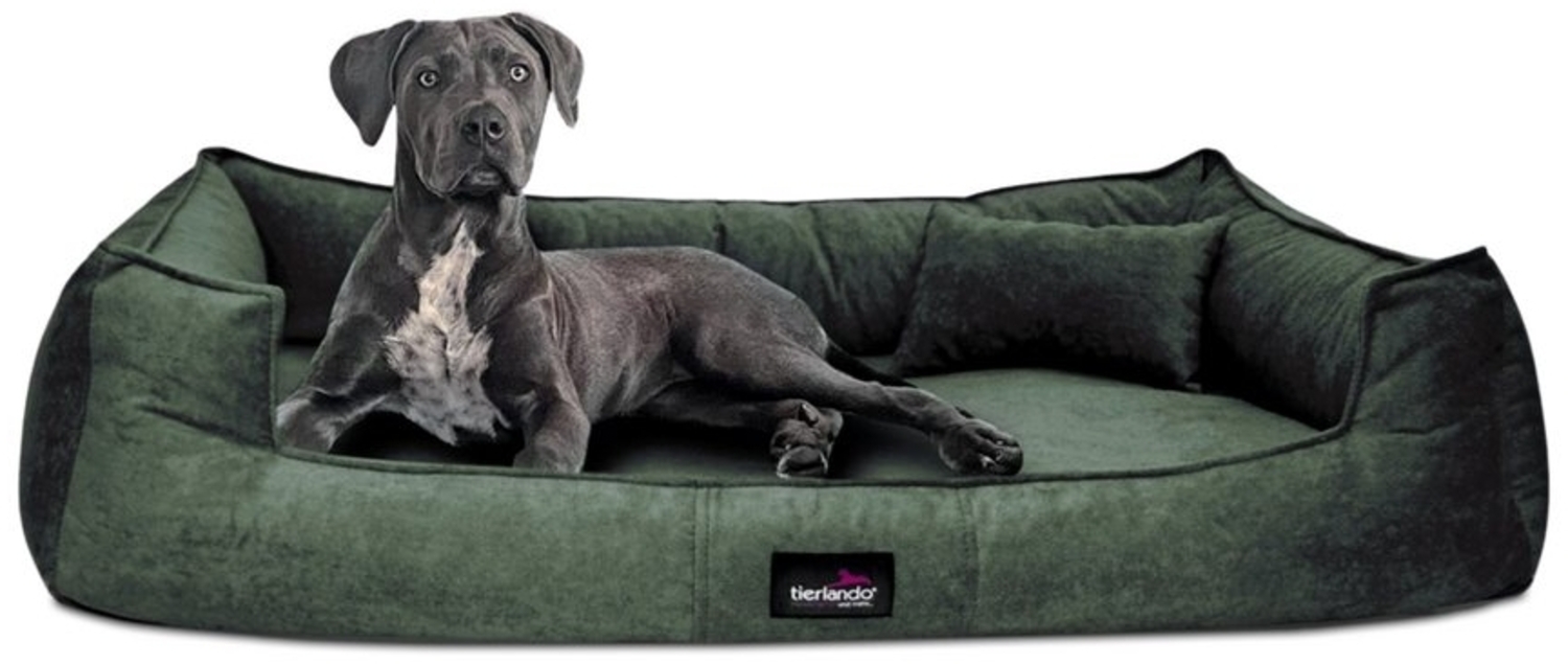 tierlando® Tierbett Orthopädisches Hundebett BRUCE VELOURS Waschbar Große Hunde, orthopdisch, waschbar, samtweich Bild 1