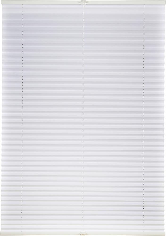 ondeco Plissee ohne Bohren mit Klemmträger viele Farben, Sonnenschutz für Fenster innen, Lichtschutz und Blickdicht, Plissee klemmfix Faltrollo Sichtschutz für Tür - Weiß - 70x210 cm Bild 1