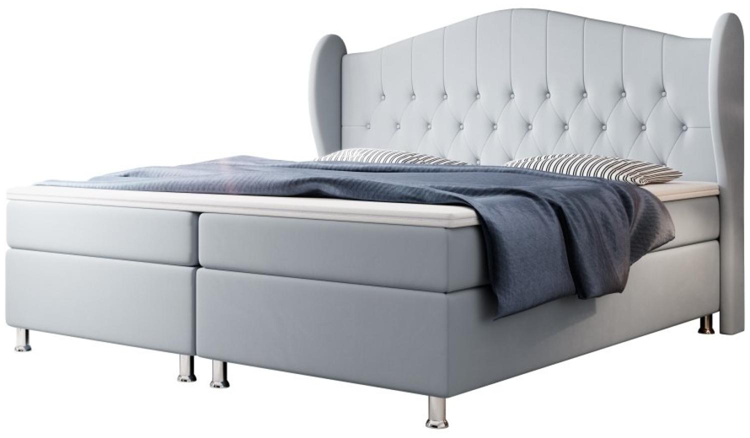 Boxspringbett Angel hellgrau 180x200 H4 Bild 1