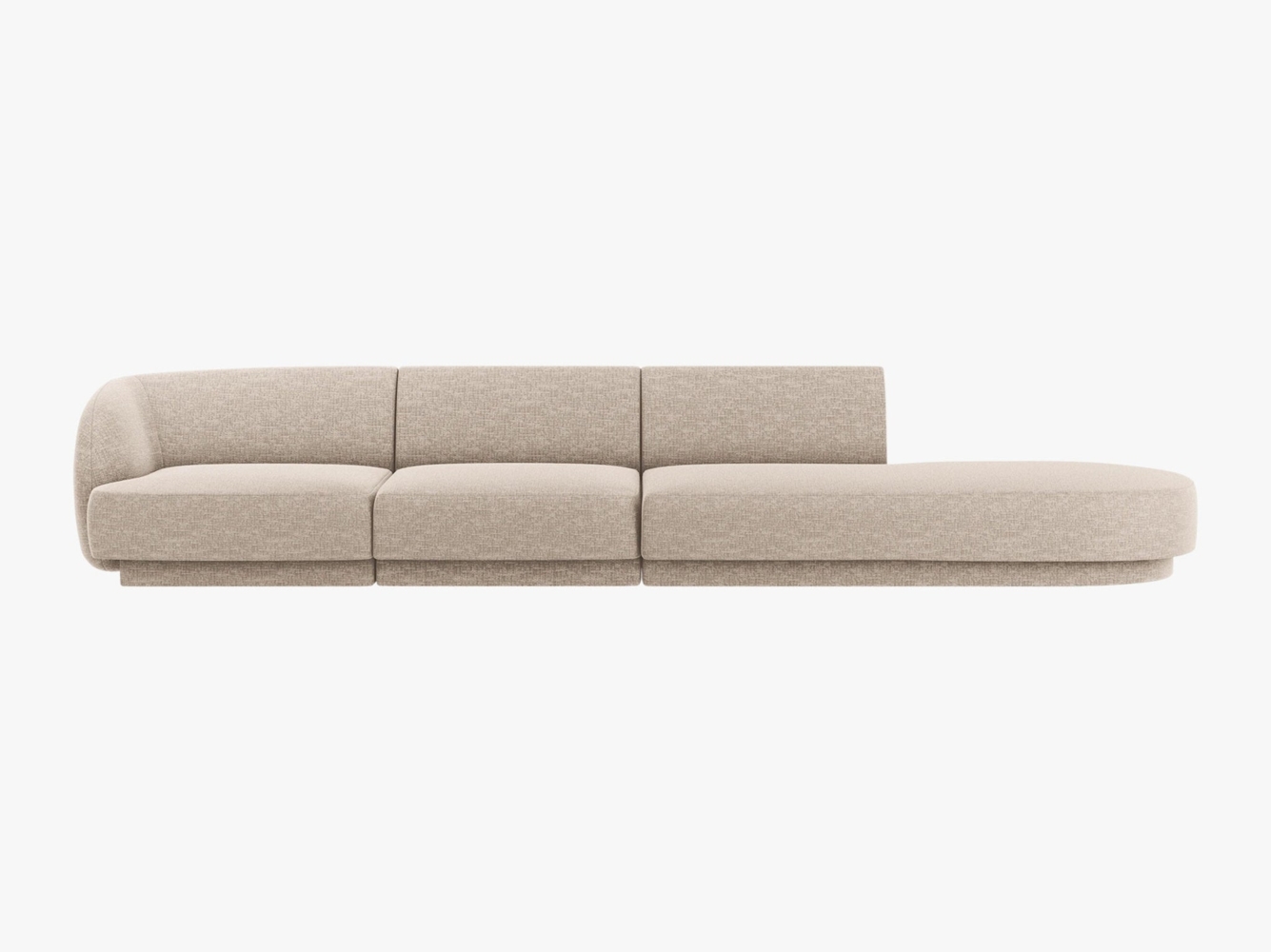 Micadoni Sofa Miley 4-Sitzer Rechts Chenille Haga Beige Bild 1