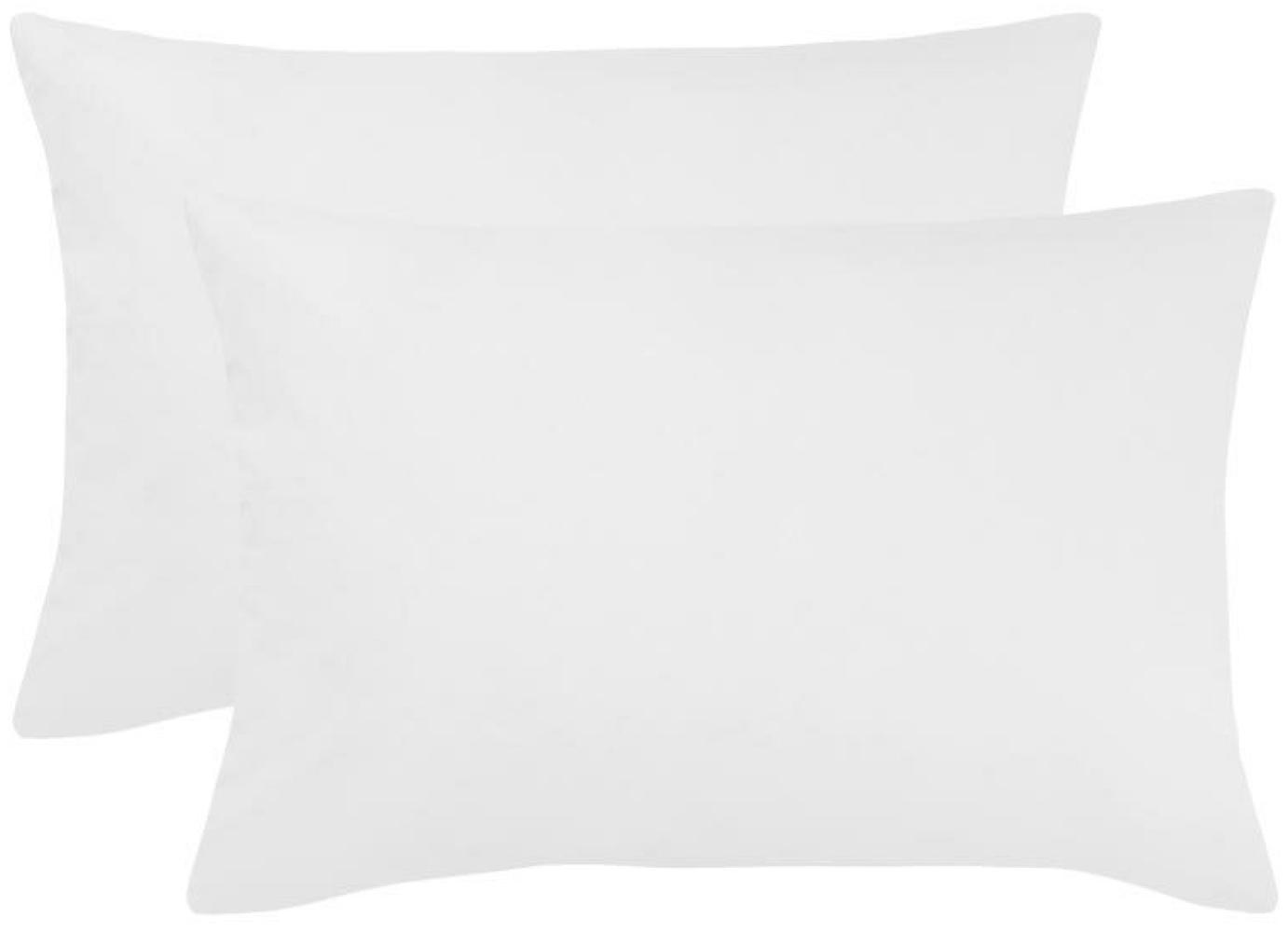 BettwarenShop Single Jersey Kissenbezug Ulm 2er Pack|40x60 cm| weiss Bild 1