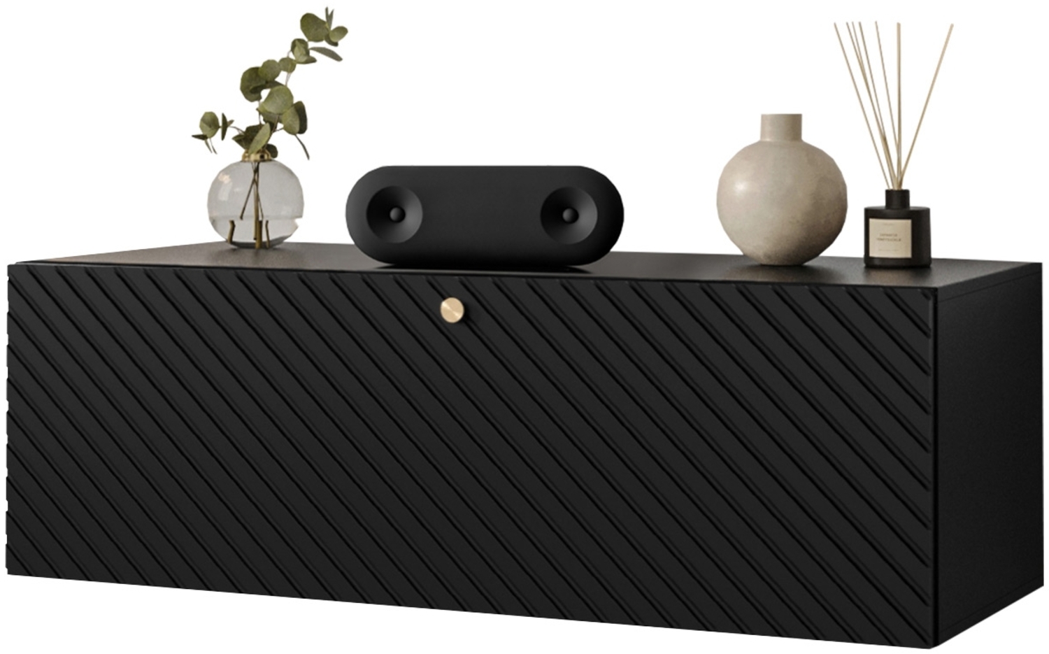TV-Lowboard 'Valdi Slim II 100' schwarz Bild 1