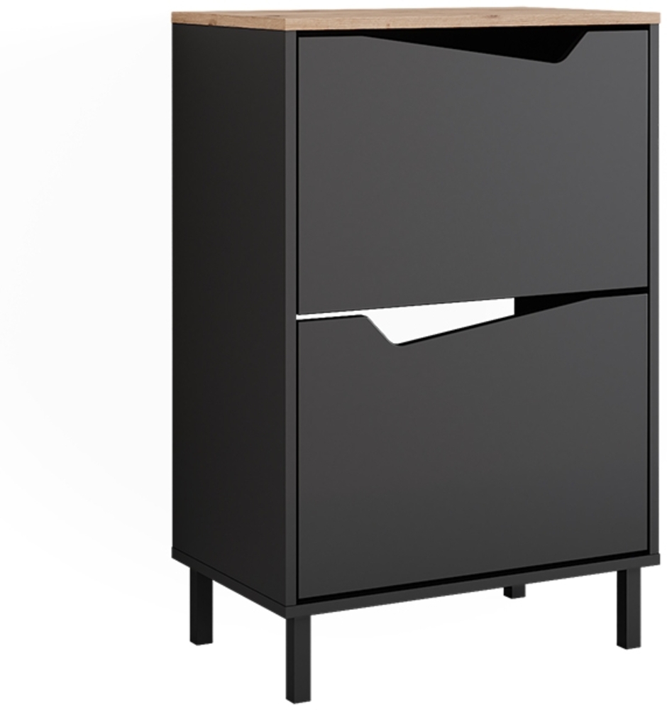 Schuhkipper Marelle Anthrazit/Artisan 60 x 91.6 cm mit 2 Fächern Vicco Bild 1