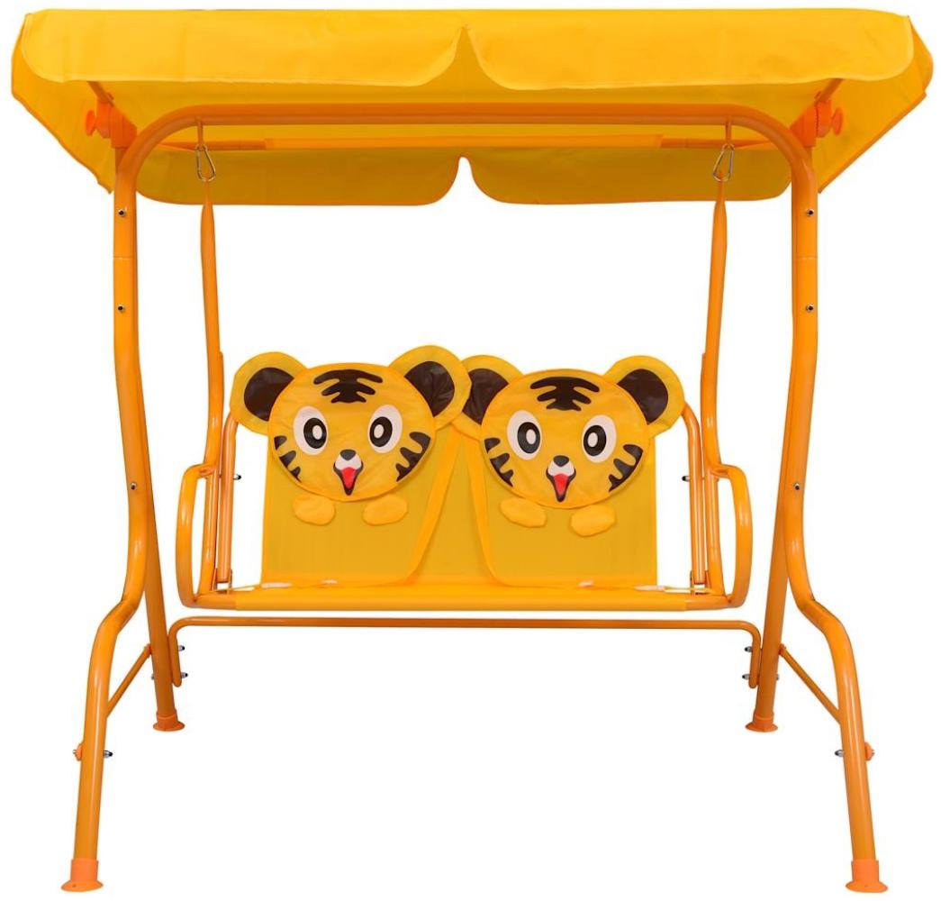 vidaXL Kinder-Hollywoodschaukel Gelb 115 x 75 x 110 cm Stoff 48098 Bild 1