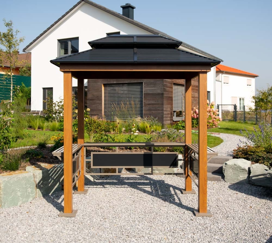 Sojag Aluminium Grillpavillon Maui | Holzoptik | Bild 1