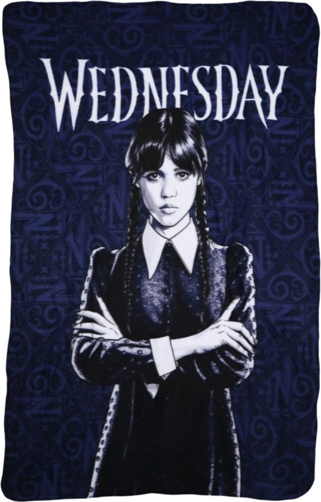 Wohndecke Netflix Wednesday Polar Fleecedecke leichte Kuscheldecke 100x150 cm, Wednesday Bild 1