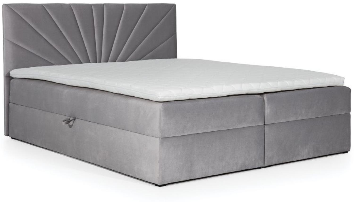 Boxspringbett CARERRA 140x200cm Grau Bild 1