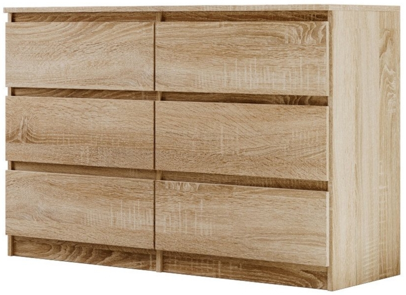 Beautysofa Kommode mit sechs Schubladen LEMON, Breite: 120cm oder 140cm, viele Farbvarianten, mit 6 Schubladen Bild 1