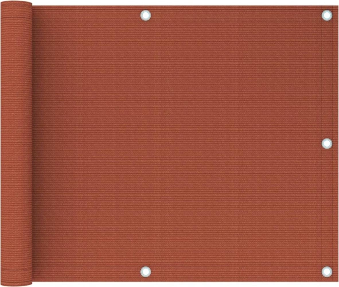 vidaXL Balkon-Sichtschutz Terracotta-Rot 75x500 cm HDPE 310946 Bild 1