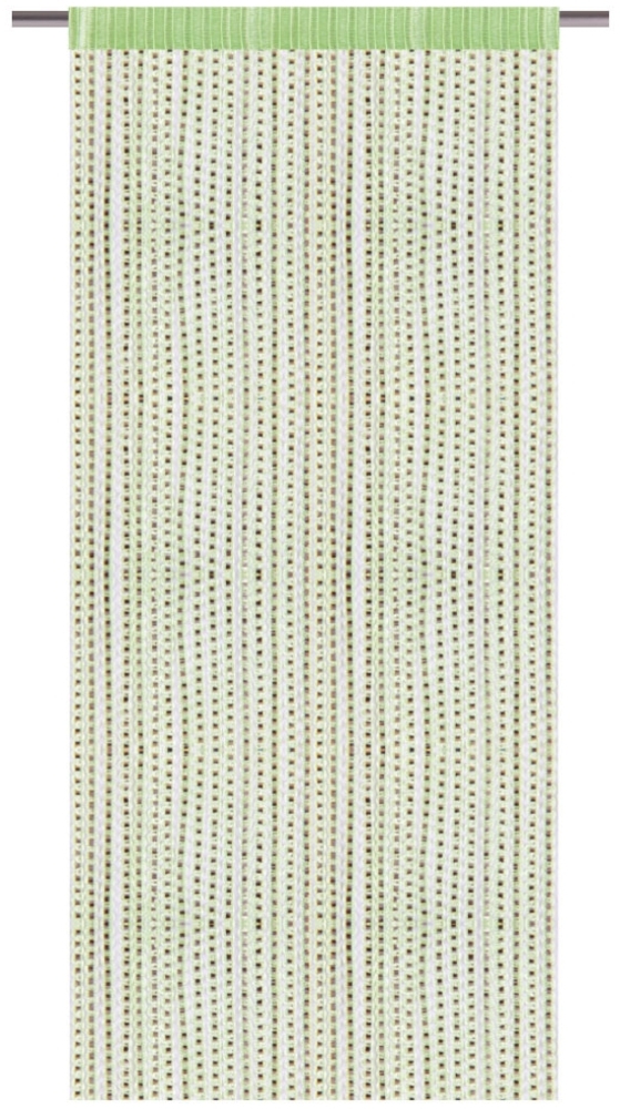 Fadenvorhang Lurex- Optik Fadengardine mit Stangendurchzug Türvorhang, attraktiv und modern in vielen verschiedenen Ausführungen erhältlich (mint - hellgrün / ca. 90x200 cm) Bild 1