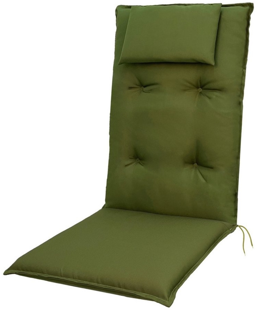 doppler® Hochlehnerauflage 7836 grün Gartenstuhl Auflagen Kissen Polster für Hochlehner Einlage, (1 St, 1 Auflage), für Hochlehner-Stühle Bild 1