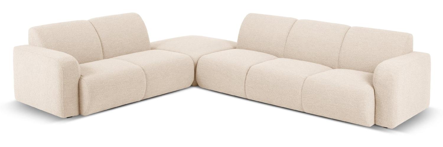 Micadoni Boucle Ecksofa Molino 6-Sitzer Links Boucle Beige Bild 1